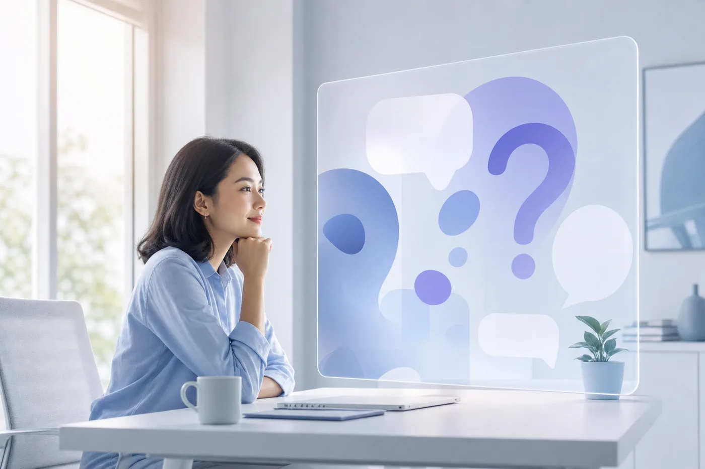 A learner working through an AI-proof assessment built into an interactive lesson