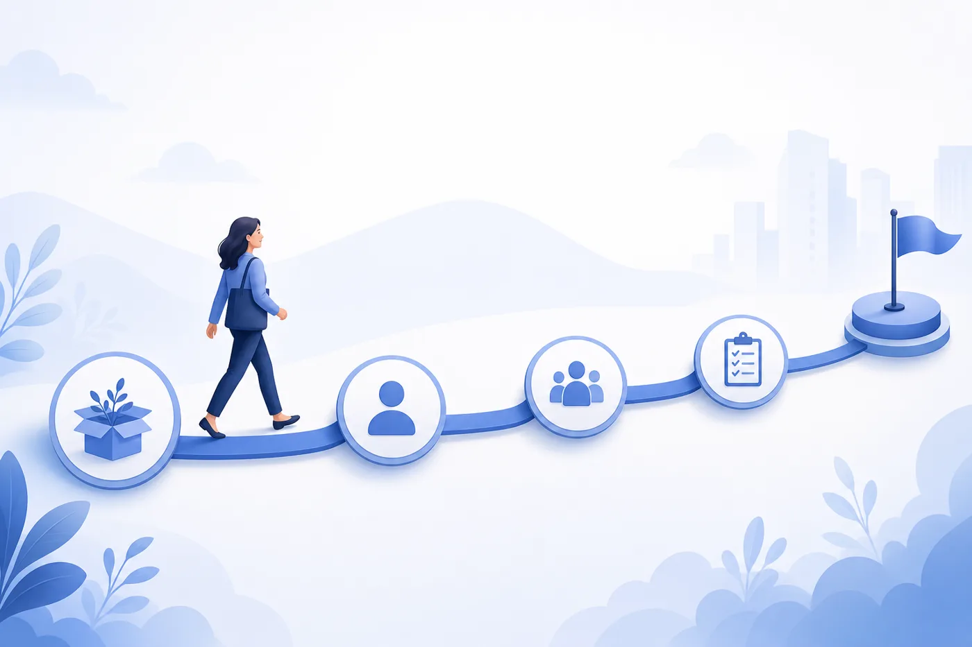 An employee onboarding timeline from preboarding through the 90 day checkpoint